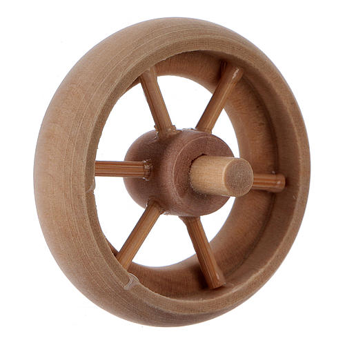 Nativity Carriage Wheel light wood diameter 3.8 cm 3