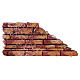 Rustic wall in painted polystyrene 10x20x3 cm s1