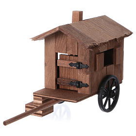 German-style cart for animals 11x20x8 cm for 10-12cm Nativity Scenes