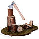 Cenário lenhador e troncos para presépio com figuras de 15 cm de altura média s1