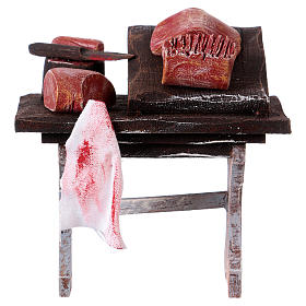 Banco del macellaio per presepe 12 cm 