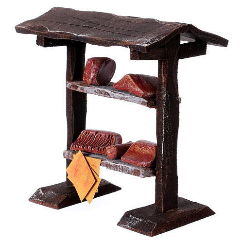 Wood meat counter figurine 11x10x5 cm, for 9 cm nativity 2