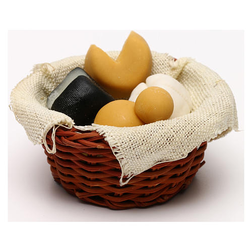 Cheese basket, Neapolitan Nativity scene 24 cm 2