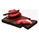 Tagliere carne con fetta per presepe napoletano con statuine da 24 cm s2