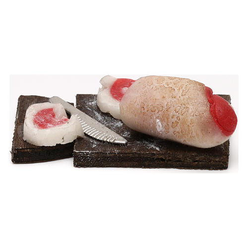 Tagliere pancetta per presepe napoletano con statuine da 24 cm 3