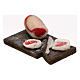 Tagliere pancetta per presepe napoletano con statuine da 24 cm s2