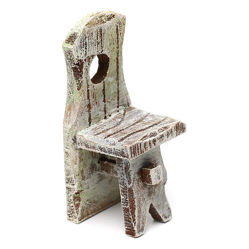 Chair with backrest 6x2x2 cm for 10 cm nativity 1