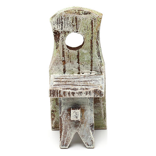 Chair with backrest 6x2x2 cm for 10 cm nativity 2