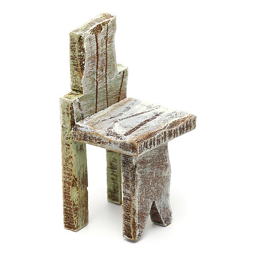 Cadeira simples 5x3x3 cm para presépio com figuras de 10 cm de altura média 1