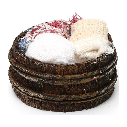 Cloth basket for 10 cm Nativity Scene, accessory of 2x3x3 cm 2