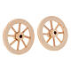 Wood wheels, set of 2, 3.5 cm s2
