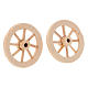 Dos ruedas de madera 3,5 cm s2