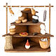 Bench with cold cuts, dairy products and food products for Neapolitan Nativity scene of 10 cm s1