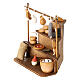Bench with cold cuts, dairy products and food products for Neapolitan Nativity scene of 10 cm s2