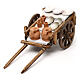 Wooden cart with jars, 8 cm Neapolitan nativity accessory s1