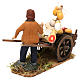 Cured meats cart with seller for Neapolitan Nativity scene 8 cm s4