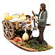 Scena wózek serów ze sprzedawcą szopka neapolitańska 8 cm s3