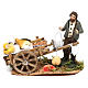 Cheese cart with vendor scene, 8 cm Neapolitan nativity s1