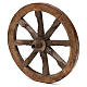 Pair of wheels for carriage in wood 20 cm s3
