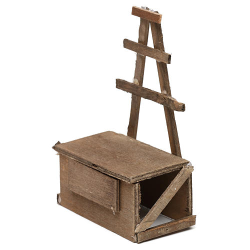 Banchetto in legno presepe napoletano 12 cm 2