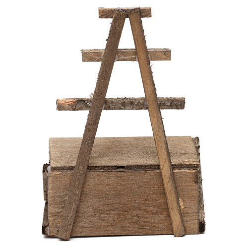 Barraca em madeira para presépio napolitano com peças de 12 cm altura média 3