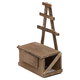 Neapolitan Nativity Scene: Wooden stand, 12 cm Neapolitan nativity