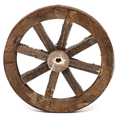 Set of two wheels in wood 14 cm 3