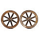 Set of two wheels in wood 14 cm s1