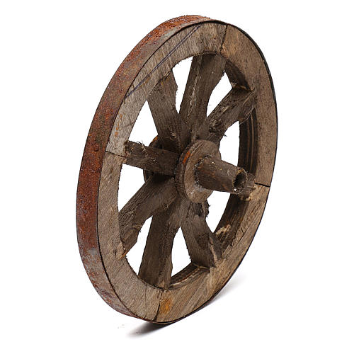 Set dos ruedas de madera 14 cm 2