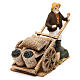 Man with coal cart 8 cm for Neapolitan Nativity Scene s2