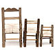 Conjunto 3 cadeiras em madeira para presépio napolitano com figuras de 10-12-14 cm de altura média  s5
