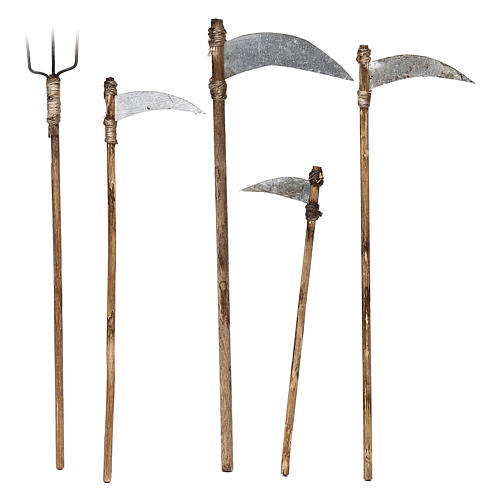 Cinq outils de travail crèche napolitaine 12 cm 1