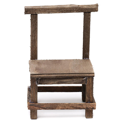 Banco in legno presepe napoletano cm 10 1