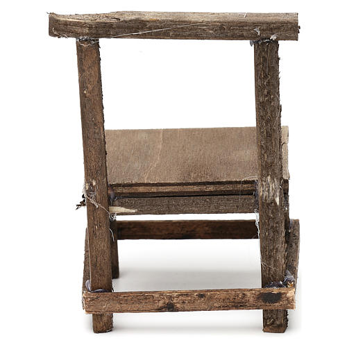 Banco in legno presepe napoletano cm 10 3
