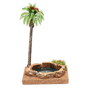 Palma con oasi per presepe 8-10 cm