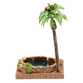 Palma con oasi per presepe 8-10 cm