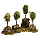 Grove with 4 trees in wood and moss, suitable for Nativity Scene of 8 cm s2