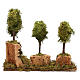 Grove with 4 trees in wood and moss, suitable for Nativity Scene of 8 cm s4
