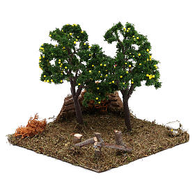 Giardino con alberi di limoni presepe 8 cm