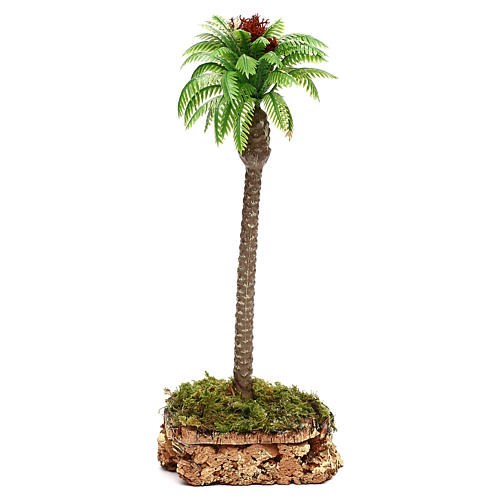 Palme mit Basis aus Kork, 20 cm reale Höhe 1