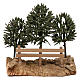 Miniature trees on rock with fence, for 8 cm nativity s3