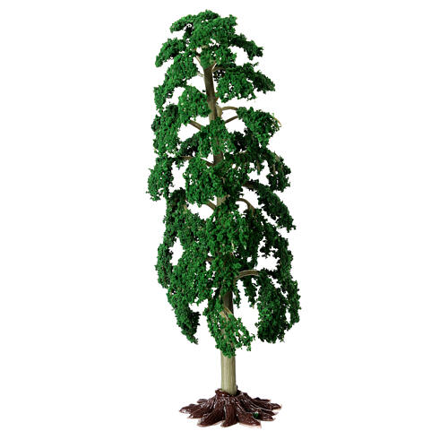 Grüner Baum mit hängenden Ästen für DIY-Krippe, reale Höhe 15 cm 1