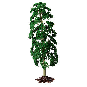 Green tree with branches for Nativity scene real height 15 cm
