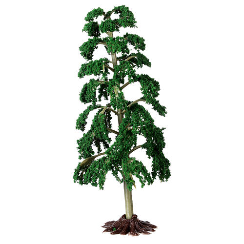 Árvore verde com galhos para presépio altura real 15 cm 3