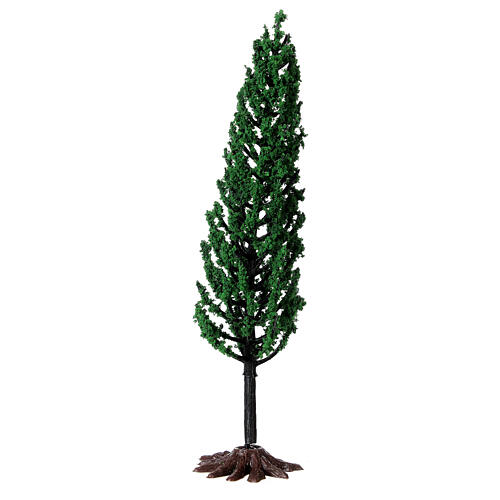 Árvore verde para presépio altura real 16 cm 3