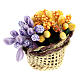 Basket with flowers for Nativity scene real height 4 cm s3