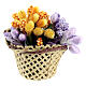 Miniature flower basket, for DIY nativity real h 4 cm s4