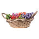 Basket with flowers for Nativity scene real height 4 cm s1