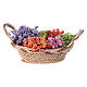 Basket with flowers for Nativity scene real height 4 cm s3
