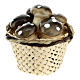 Miniature mushroom basket for DIY nativity, real h 4 cm s1